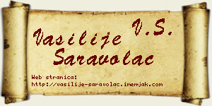 Vasilije Saravolac vizit kartica